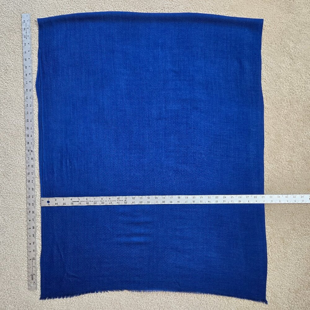 NWOT Royal Blue Cashmere Woven Scarf Lightweight Perfect